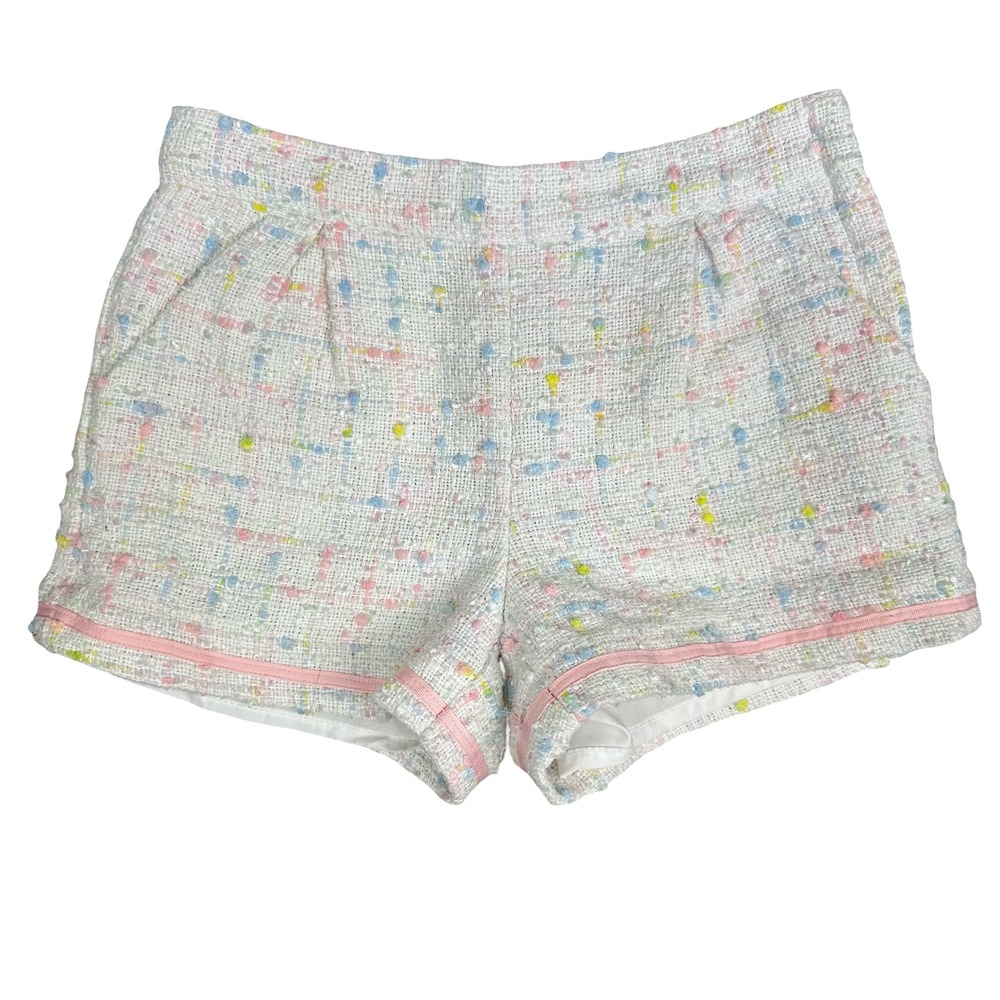 Janie and Jack Shorts Kids Girls 6 Multicolor Bouclé Textured Pastel Trim Dressy